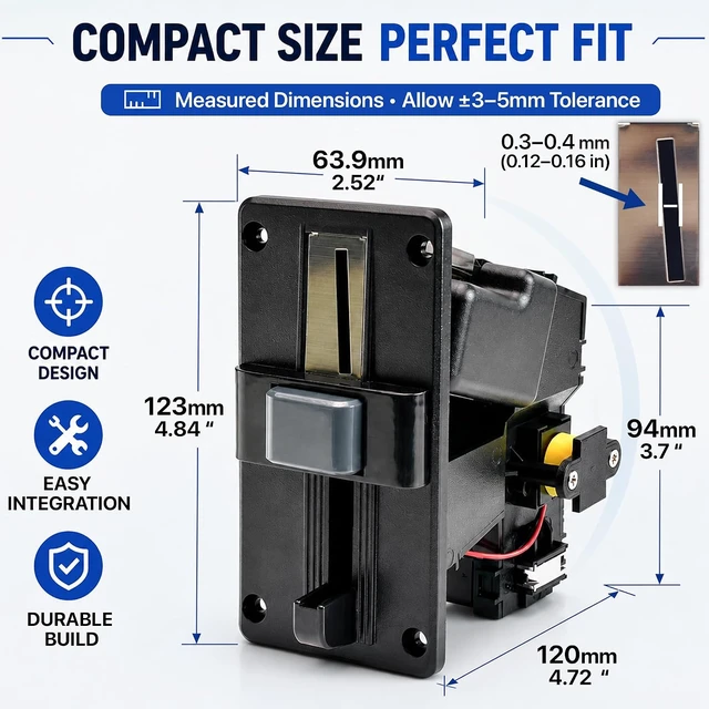 Alt view image 7 of 7 - Arcade Coin Acceptor Module Kit for ESP32-S3, USB-C Powered