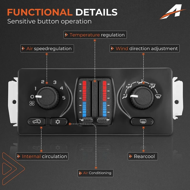 Alt view image 3 of 7 - 599-210XD Climate Control Module for Chevy Silverado & GMC Sierra 2003-2007