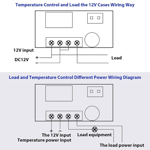 Alt view image 6 of 7 - 8-Pack 12V Temperature Controller Thermostat with Dual LED Display