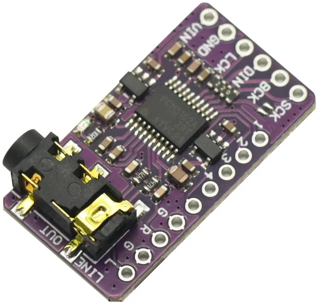 Alt view image 6 of 7 - 2-Pack PCM5102 I2S DAC Decoder Board, Stereo Digital to Analog Audio for Raspberry Pi