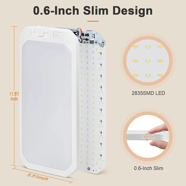 Alt view image 4 of 7 - 8-Pack 12V RV Interior Lights, 3-Color Dimmable with Remote