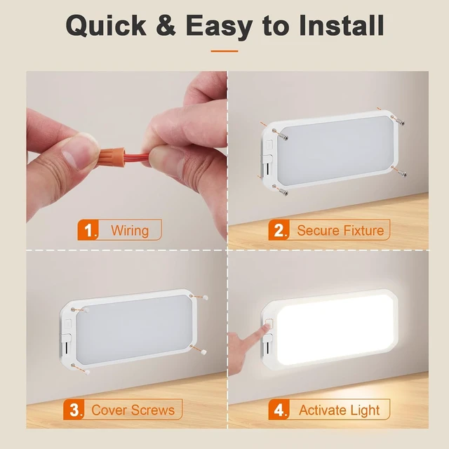 Alt view image 7 of 7 - 8-Pack 12V RV Interior Lights, 3-Color Dimmable with Remote