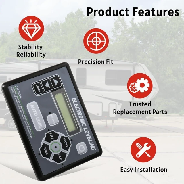 Alt view image 4 of 6 - RV Auto Leveling Touchpad for Lippert 5th Wheel & Travel Trailer, Ground Control TT Replacement (421484)
