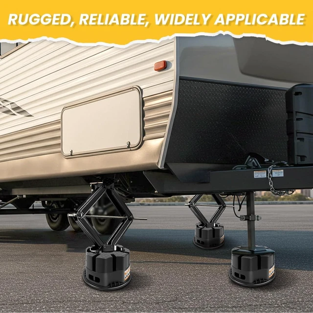Alt view image 7 of 7 - 4-Pack 6" RV Trailer Jack Blocks with Bag, Camper Stabilizer for Tongue Jack & 5th Wheel