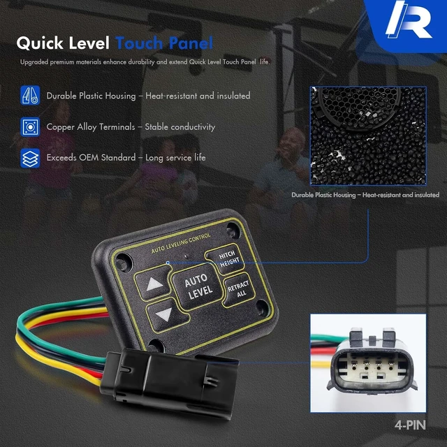 Alt view image 3 of 7 - 425306 Quick Level Touch Panel Assembly for RV Auto Leveling