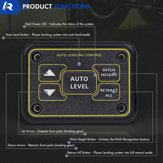 Alt view image 4 of 7 - 425306 Quick Level Touch Panel Assembly for RV Auto Leveling