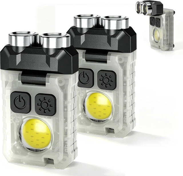 Main image of 2-Pack 1200 Lumen Rechargeable EDC Pocket Flashlight