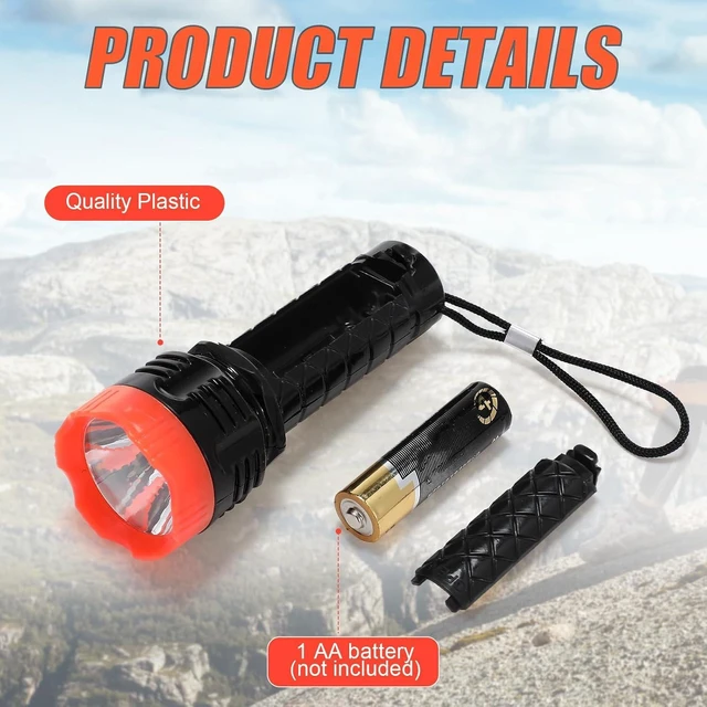 Alt view image 3 of 7 - 48-Pack Mini LED Keychain Flashlights with Lanyard