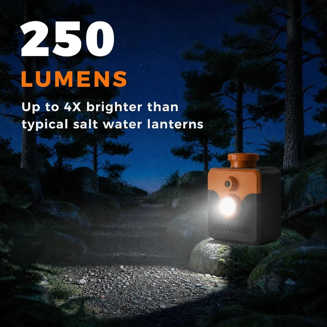 Alt view image 3 of 7 - 250 Lumen Salt Water Emergency Lantern for Power Outages