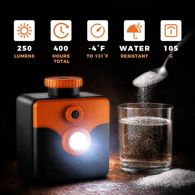Alt view image 6 of 7 - 250 Lumen Salt Water Emergency Lantern for Power Outages