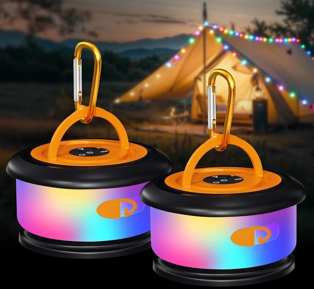 Main image of 2-Pack Retractable 4-in-1 Camping String Lights