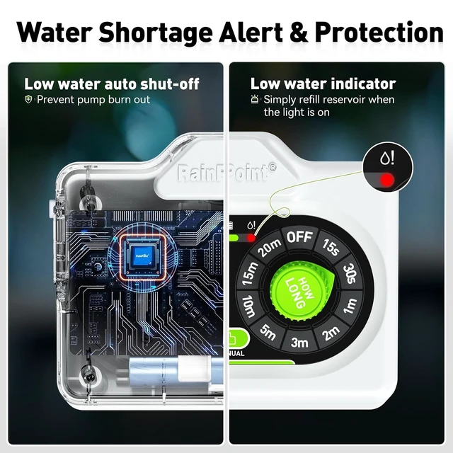 Alt view image 5 of 7 - Automatic Plant Waterer, IP54 Waterproof Drip Irrigation Kit, Battery Powered, Waters 10-15 Plants