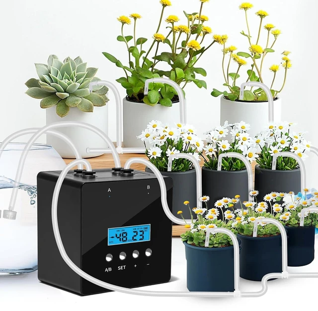 Main image of Auto Drip Irrigation Kit with Programmable Timer for up to 20 Indoor Plants