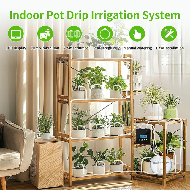 Alt view image 2 of 7 - Auto Drip Irrigation Kit with Programmable Timer for up to 20 Indoor Plants