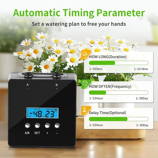 Alt view image 3 of 7 - Auto Drip Irrigation Kit with Programmable Timer for up to 20 Indoor Plants