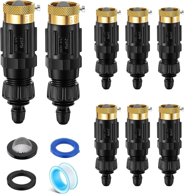 Main image of 8-Pack 25 PSI Pressure Regulator with 1/4" Drip Irrigation Connector