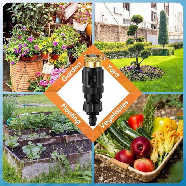 Alt view image 7 of 7 - 8-Pack 25 PSI Pressure Regulator with 1/4" Drip Irrigation Connector