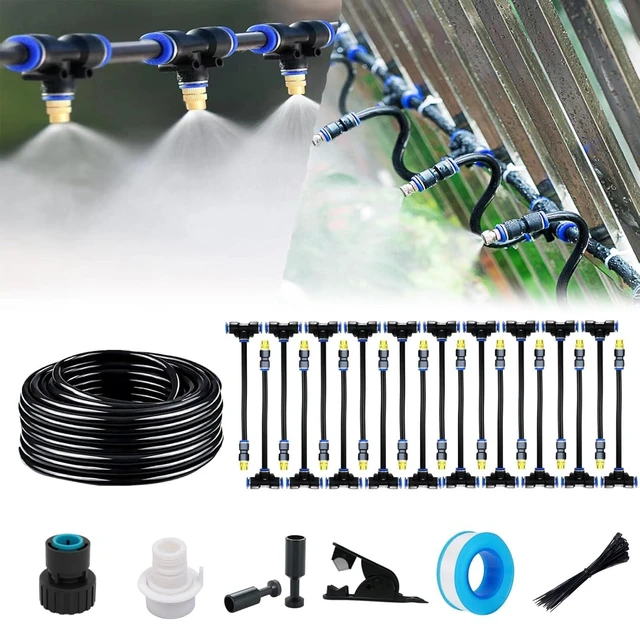 Main image of 82FT Drip Irrigation Kit with 20 Adjustable 360° Sprayers & Atomizing Nozzles for Garden & Lawn