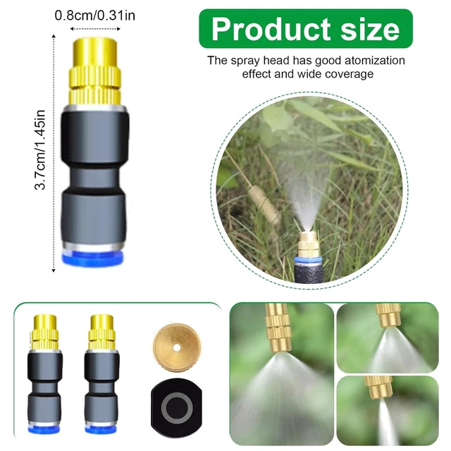 Alt view image 2 of 6 - 82FT Drip Irrigation Kit with 20 Adjustable 360° Sprayers & Atomizing Nozzles for Garden & Lawn