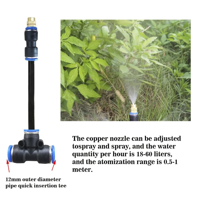 Alt view image 4 of 6 - 82FT Drip Irrigation Kit with 20 Adjustable 360° Sprayers & Atomizing Nozzles for Garden & Lawn