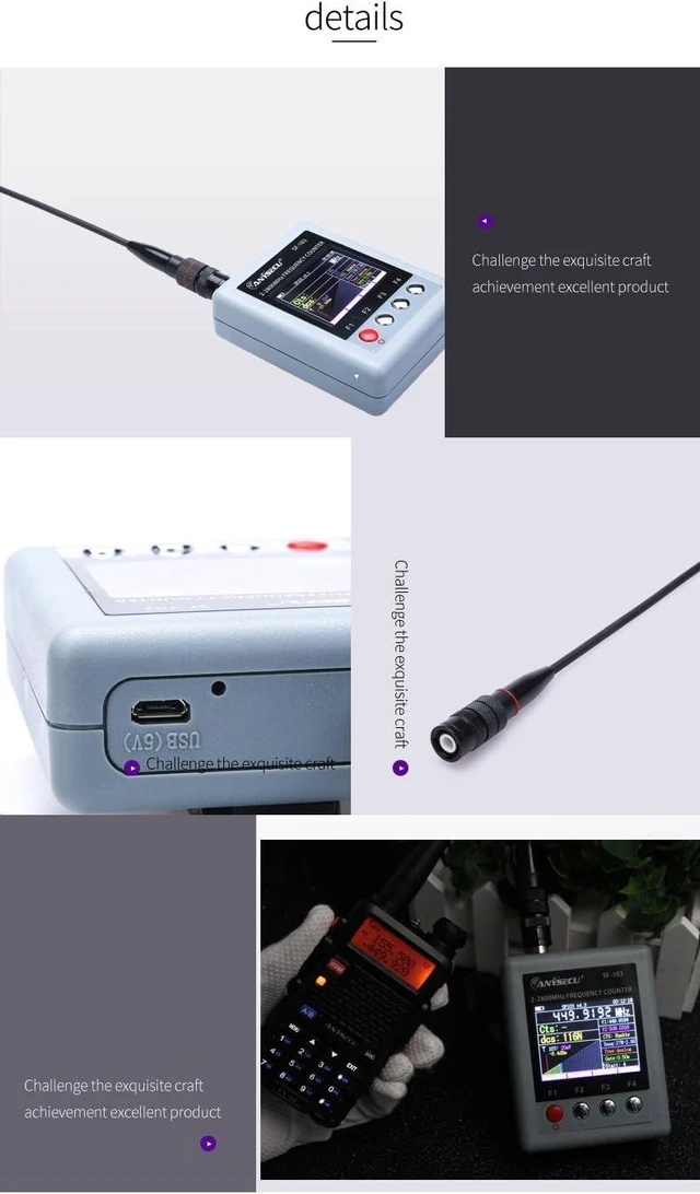 Alt view image 5 of 5 - Portable Frequency Counter, 2MHz-2.8GHz for Two-Way Radio (SF-103)
