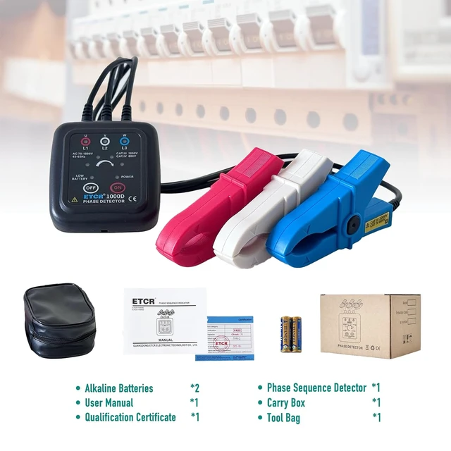 Alt view image 7 of 7 - Non-Contact Phase Sequence Tester, Phase Rotation Meter