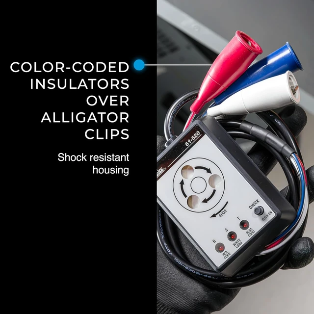 Alt view image 4 of 7 - 3-Phase Sequence Tester, Color-Coded (61-520)