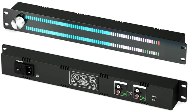 Main image of Audio Spectrum Analyzer VU Meter, LED Music Level Display with Voice or Remote Control