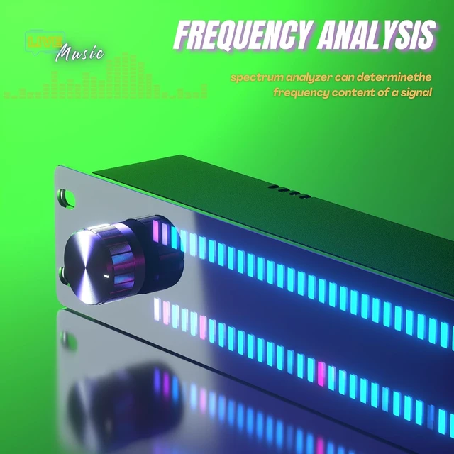 Alt view image 2 of 6 - Audio Spectrum Analyzer VU Meter, LED Music Level Display with Voice or Remote Control
