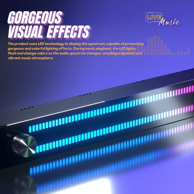 Alt view image 3 of 6 - Audio Spectrum Analyzer VU Meter, LED Music Level Display with Voice or Remote Control