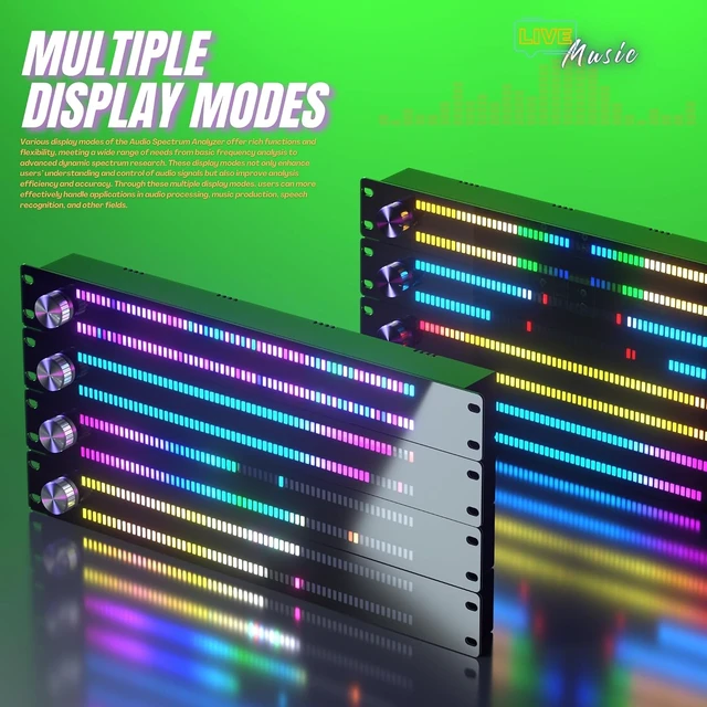 Alt view image 4 of 6 - Audio Spectrum Analyzer VU Meter, LED Music Level Display with Voice or Remote Control