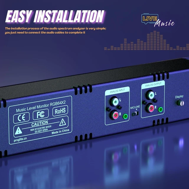 Alt view image 5 of 6 - Audio Spectrum Analyzer VU Meter, LED Music Level Display with Voice or Remote Control