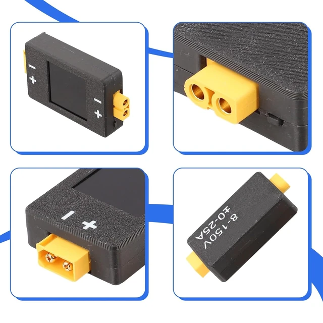 Alt view image 7 of 7 - Digital Power Meter, 8-150V 25A/50A Battery Tester for XT60, RC LiPo Discharge Monitor