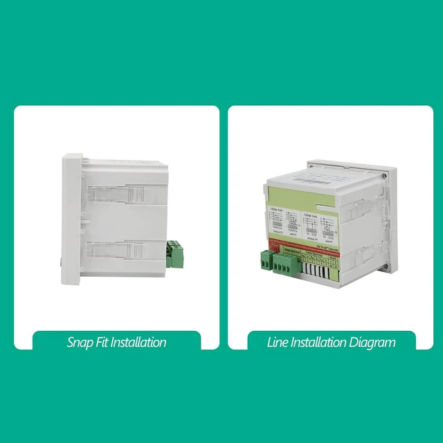 Alt view image 3 of 7 - 3-Phase AC 450V Digital Voltmeter, DTM-AV96 Panel with Programmable Voltage/Current/Frequency
