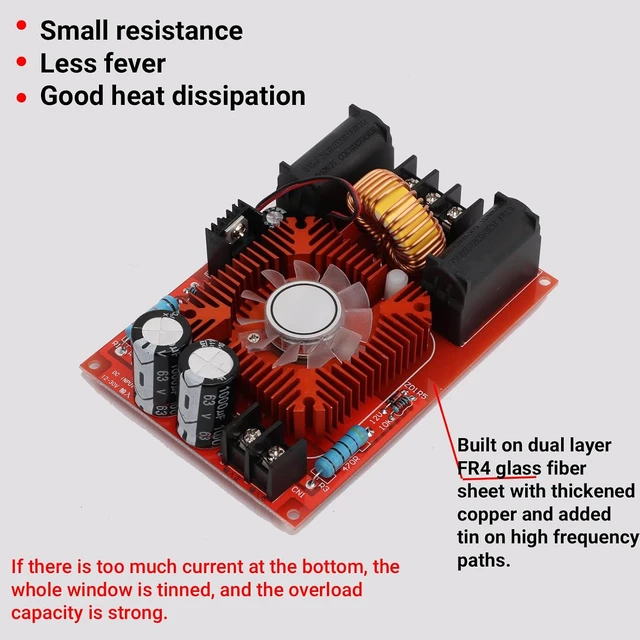 Alt view image 5 of 7 - 12V-30V ZVS Driver Module, High Voltage Generator with Flyback Transformer for Induction Heating