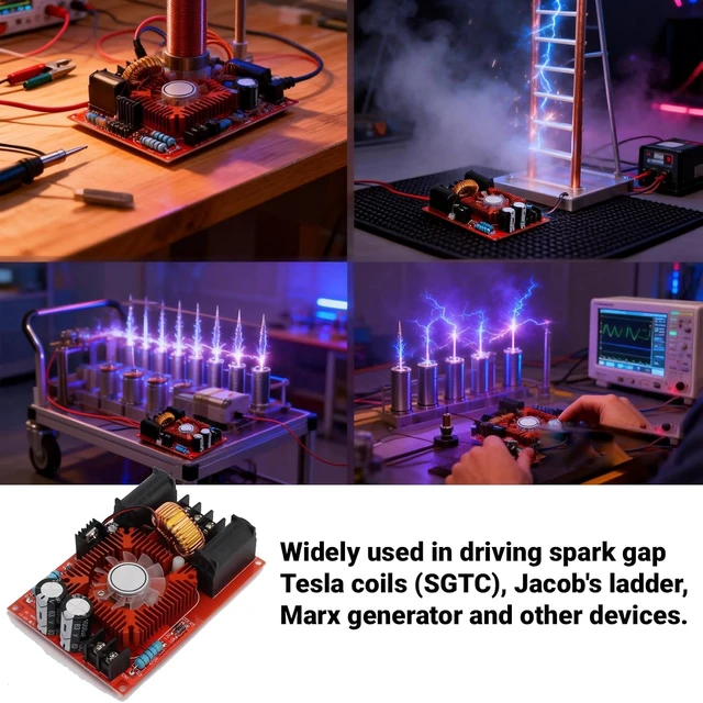 Alt view image 6 of 7 - 12V-30V ZVS Driver Module, High Voltage Generator with Flyback Transformer for Induction Heating