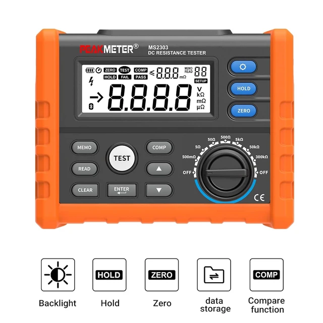 Alt view image 2 of 7 - 7-Gear DC Low Resistance Milliohmmeter, 4-Wire Measurement