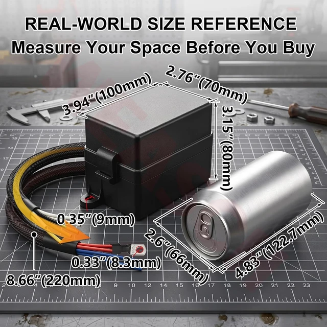 Alt view image 2 of 7 - 12V 9-Way Pre-Wired Fuse Relay Box with 3x 80A 4-Pin Relays