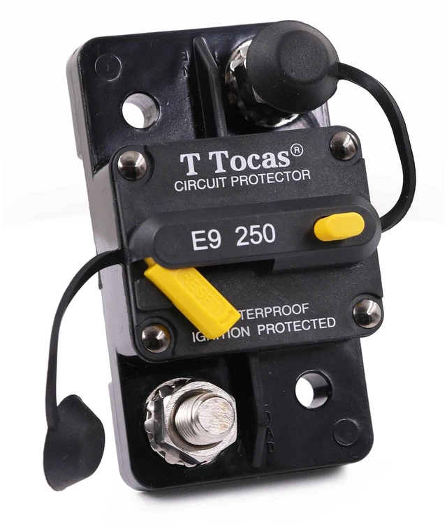 Main image of 250A Marine Battery Switch Circuit Breaker, 3/8"-16 Stud, UL