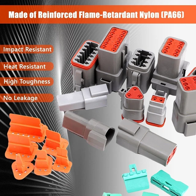 Alt view image 2 of 7 - 265-Piece Automotive Wire Connector Kit, 2-12 Pin Weatherproof Crimp Terminals for Car, RV & Boat
