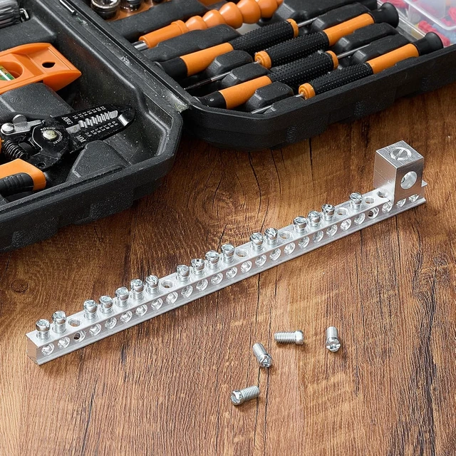 Alt view image 6 of 6 - 2-Set Ground Bar Kit with 21 Terminal Positions & Ground Lug