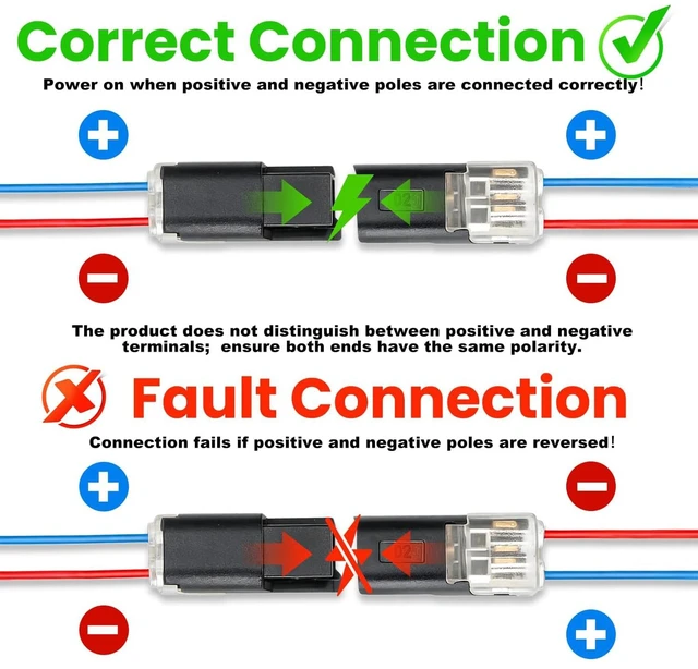 Alt view image 4 of 7 - 100-Pack No-Tool No-Strip Locking Wire Connectors for Solid & Stranded, Quick Splice
