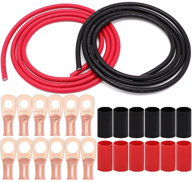 Main image of 13.1FT 6 AWG OFC Battery Cable, Tinned Oxygen-Free Copper