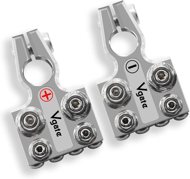 Alt view image 5 of 7 - 12-Way Battery Terminal Connector, 8AWG to 4/0 Gauge, Positive & Negative for SAE/DIN/EN Post
