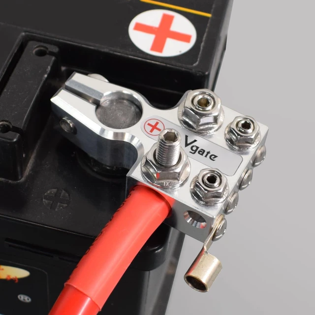Alt view image 7 of 7 - 12-Way Battery Terminal Connector, 8AWG to 4/0 Gauge, Positive & Negative for SAE/DIN/EN Post