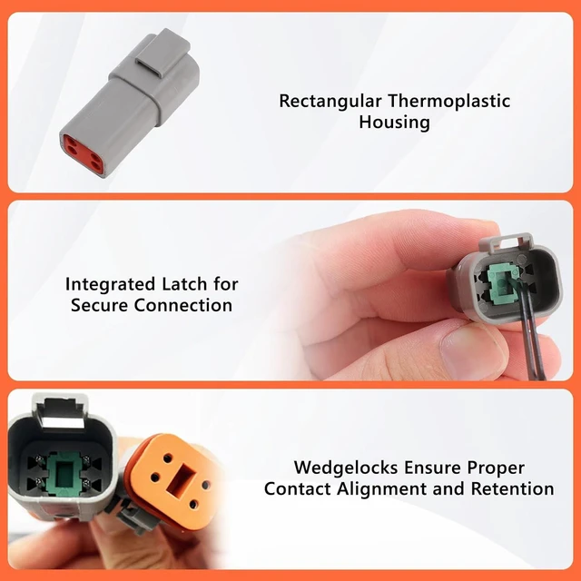 Alt view image 7 of 7 - 265-Piece Automotive Wire Connector Kit, 2-12 Pin Weatherproof Crimp Terminals for Car, RV & Boat