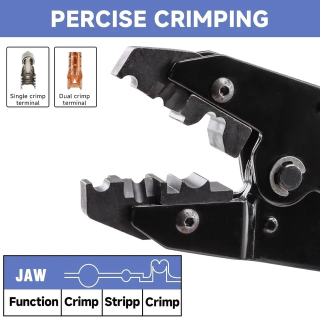 Alt view image 3 of 6 - Spark Plug Wire Crimping Kit with Ratcheting Crimper, 24 Terminals & Boots, up to 8.5mm