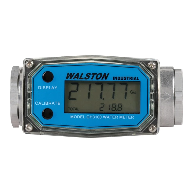 Alt view image 7 of 7 - 3/4" Digital Water Flow Meter, Inline with NPT Threads, Gallons/Liters (GH3100)