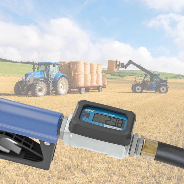 Alt view image 6 of 6 - 01A Series Turbine Fuel Flow Meter, Aluminum, 3-30 GPM, Battery Digital Display