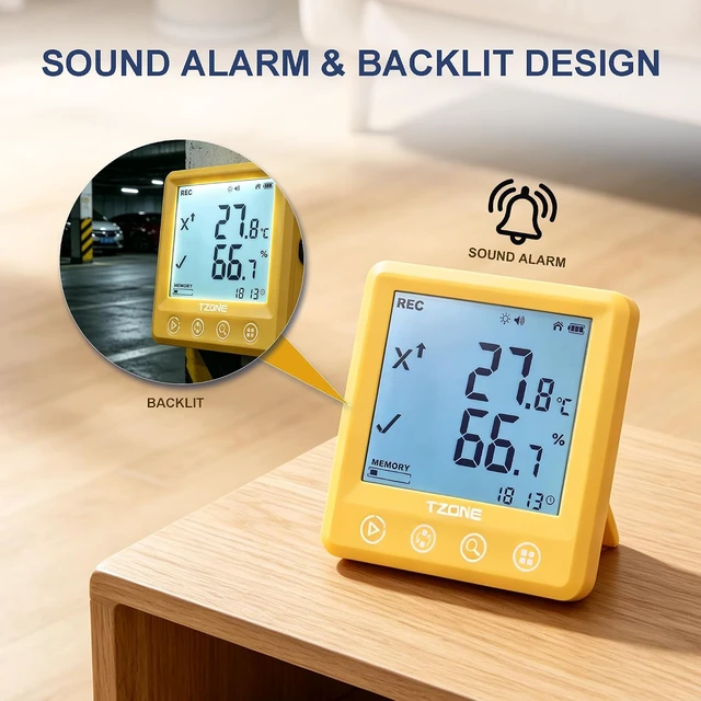 Alt view image 5 of 7 - Bluetooth Temperature & Humidity Data Logger with Dew Point, USB
